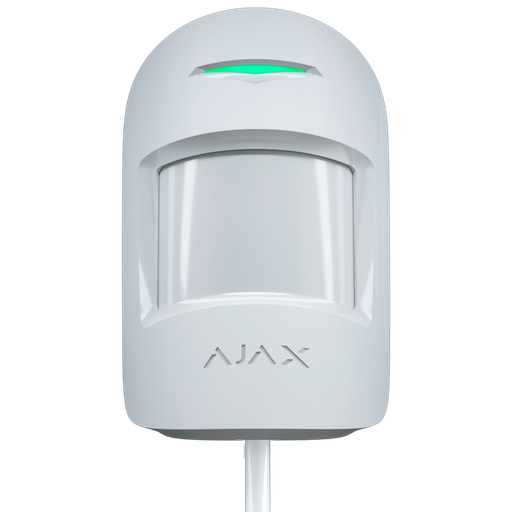 [FIB-MOTIONPROTECT-W] Détecteur PIR blanc anti animaux Protocole Fibra Certificat de grade 2 Bidirectionnel Sensibilité réglable en 3 niveaux Rang de détection 12 m