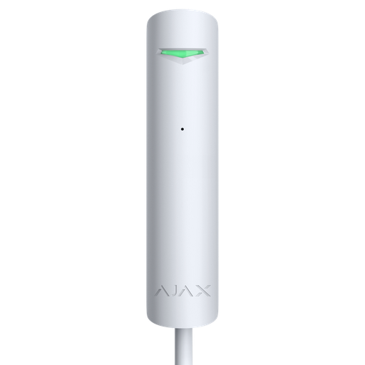 [FIB-GLASSPROTECT-W] Détecteur de bris de verre blanc Protocole Fibra Certificat de grade 2 Indicateur LED Rang de détection 9 m 1 entrée supplémentaire de capteur NF câblé