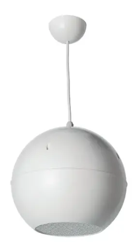 [JDM-OD-506FT-B] Enceinte sphérique BLANCHE - 16/8/7 Watts/100 Volts