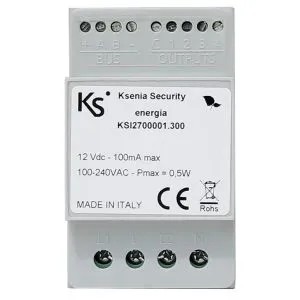 [KSI-ENERGIA] Energia module rail din 4 relais de sortie 250V-1A. Puissance maximale 2x6kW. Dimensions 90x53x62 mm.