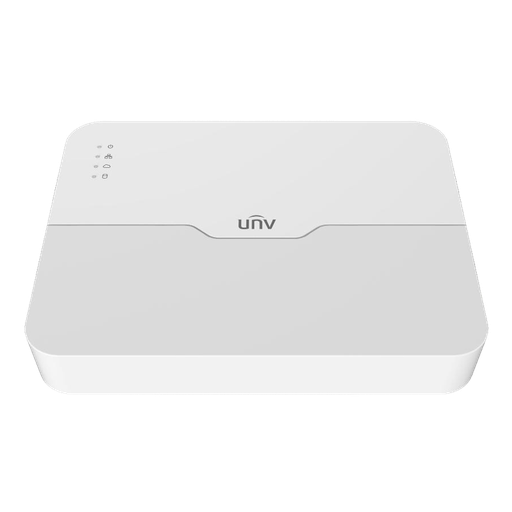 [UNV-NVR301-08LS3-P8] Enregistreur IP 8 voies  Compression Ultra 265/264  POE 8 ports  Encodage 60 Mbps  Décodage 64 Mbps  IPC Max 8MP  Réseau 10M/100M  HDMI 4K + VGA  Boitier light 1 SATA Max 6To  2 USB  ONVIF Garantie 36 mois