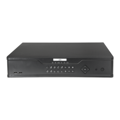 [UNV-NVR308-64X] Enregistreur NVR pour caméra IP - Gamme Prime - 64 CH vidéo  / Compression Ultra 265 - Résolution maximale 12Mpx - Bande passante 384 Mbps - Supporte 8 disques durs