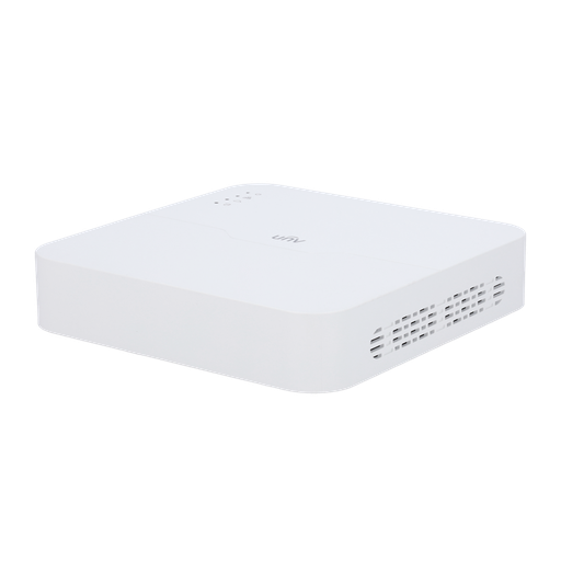 [UNV-NVR301-04LS3-P4] Enregistreur NVR pour caméra IP Gamme Easy 4 CH vidéo / Compression Ultra H.265 4 Canaux PoE Résolution maximale 8Mpx  Bande passante 40 Mbps Support 1 disque dur