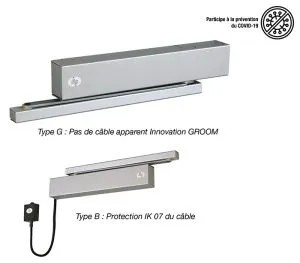 [GRO-GR500511FS] Ferme porte debrayable GR500 FS ARGENT COTE PAUMELLE
