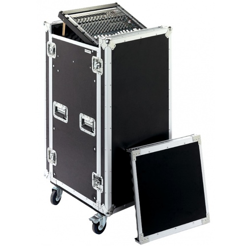 [JDM-R20U] Flightcase à roulettes, 19" 20U - L 545 x P 687 x h 1100 mm Flightcase à roulettes