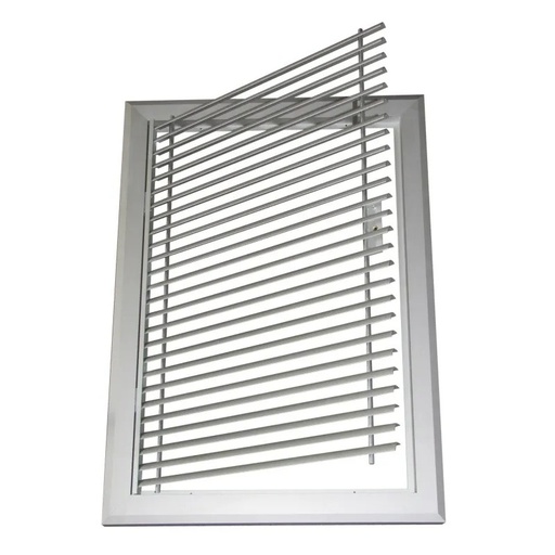 [UVR-GDA550X715NAPGC] Grille de Désenfumage Aluminium 550x715 à Noyau Amovible + Pompier ouverture Gauche sur Charnières Noyau Amovible Ouverture Gauche sur Charnières (à droite) et Verrouillage par Carré Pompier (x1)