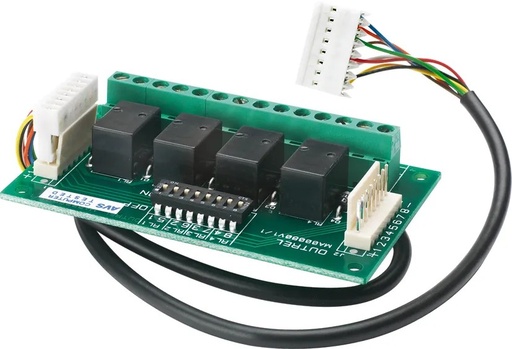 [AVS-MR4] Interface transformant 8 open collector en 4 sorties relais NF-NO - fonctionne avec centrales AVS, SAT03, SAT WS, STARTEL, INT 4 WS, …
