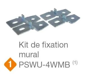 [IZX-PSWU-4WMB] Kit de fixation murale, en acier galvanisé pour les coffrets PSW et les coffrets PSW / PSWB