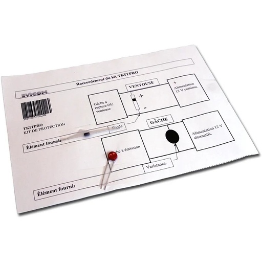 [EVI-TKITPRO] Kit de protection (varistance/diode) pour ventouse et gâche à rupture