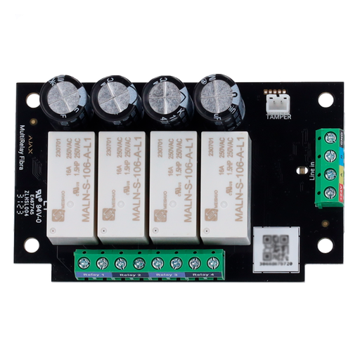 [FIB-MULTIRELAY] Module avec 4 relais indépendants Protocole Fibra Certificat de grade 3 Statut des contacts: NF et NO 2 modes de fonctionnement: impulsion et bistable