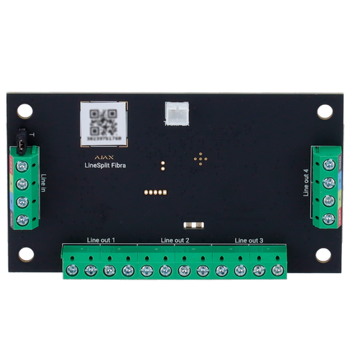 [FIB-LINESPLIT] Module splitter de bus 1 entrée / 4 sorties Protocole Fibra Certificat de grade 3 Portée du câble jusqu'à 2.000 mètres Installation sur n'importe quelle partie du bus, y compris derrière un autre LineSplit