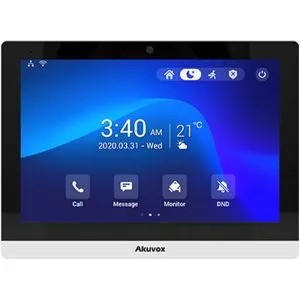 [AKU-C319A] Moniteur SIP d'intérieur avec ecran 10'', caméra et wifi+bluetooth (dernière version android 9.0), Façade plastique