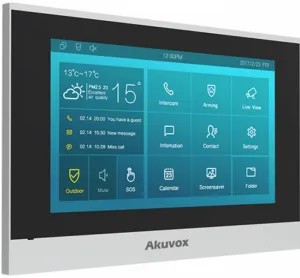 [AKU-C315W] Moniteur SIP d'intérieur avec ecran 7'' et wifi + bluetooth.(Version Android), Façade plastique