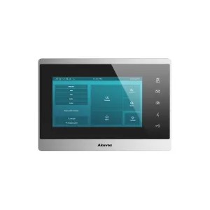 [AKU-IT82R] Moniteur SIP d'intérieur avec écran 7'' et 5 boutons tactiles programmables. (Version Android), Façade aluminium