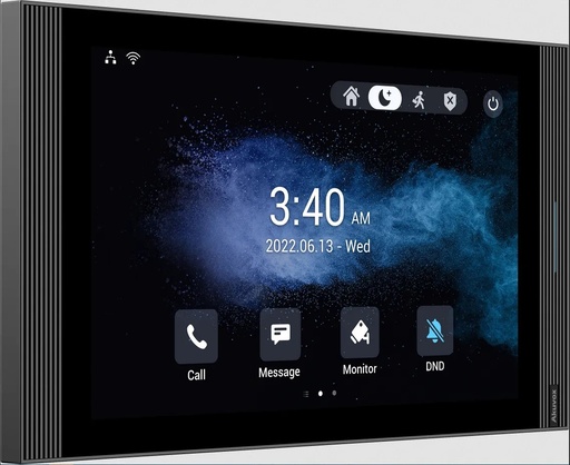 [AKU-S567W] Moniteur intérieur SIP avec ecran tactile capacitif 10'' & Player musique (4x HP), caméra et wifi 6 + bluetooth (Version Android 12).