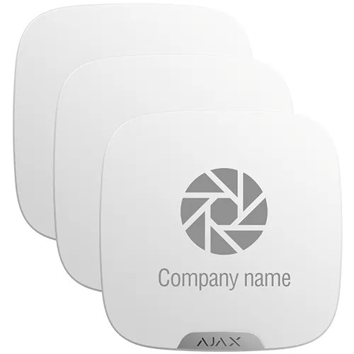 [AJA-BRANDPLATES-W] Pack de 10 couvercles personnalisable pour sirène extérieure Couleur blanche Convient pour une utilisation en extérieur