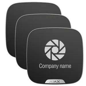 [AJA-BRANDPLATES-B] Pack de 10 couvercles personnalisable pour sirène extérieure Couleur noir Convient pour une utilisation en extérieur
