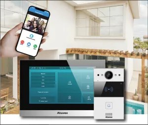 [AKU-NEPTUNE-2] Pack villa intégrant un portier 2 fils SIP vidéo R20A-2 avec caméra 2MP, un moniteur 2 fils 7' SIP C313W-2 Wifi , une alim HDR-60, 4 badges et un accès à l'espace Smartplus Cloud pour gérer les accès aux 4 utilisateurs de l'app Smartplus. 4 accès à l'App