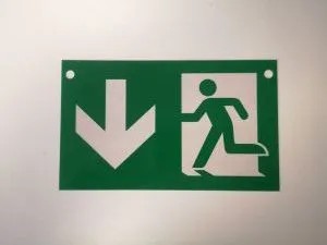 [NOR-PS-SD] Pictogramme double à clipser "Flèche BAS" pour accessoires Drapeau SS-DB & SS-DBE