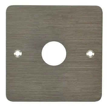 [IZX-SSP200] Plaque acier inox SSP200, 80 x 80 mm, perçage diamètre 19 mm, sans marquage de plaque
