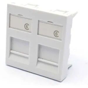 [DIL-EX100-290] Plastron PLAT EXCEL 45x45 2 PORT BLANC