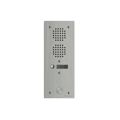 [EVI-UHR1001] Platine aluminium HAUT-RISQUE audio 1 appels 1 rangée