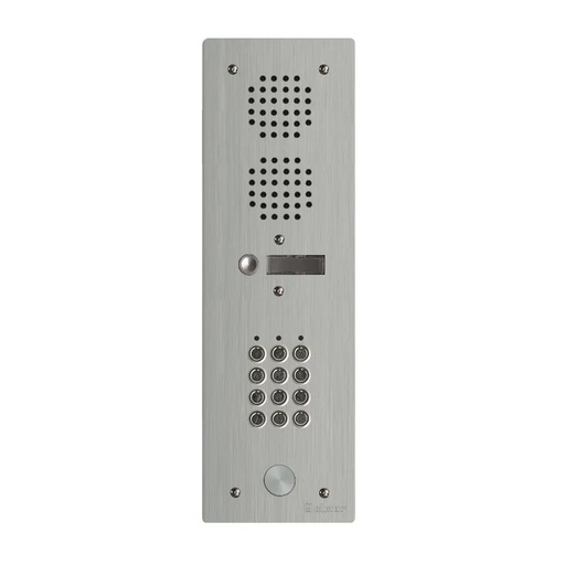 [EVI-UHRCL1001] Platine aluminium HAUT-RISQUE audio 1 appels 1 rangée avec clavier