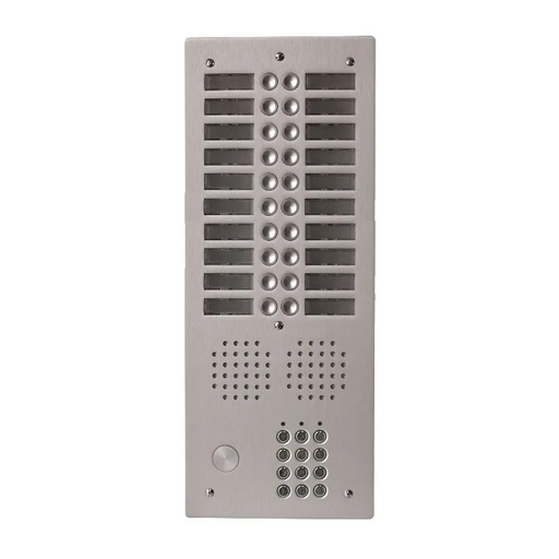 [EVI-UHRCL2020] Platine aluminium HAUT-RISQUE audio 20 appels 2 rangées avec clavier