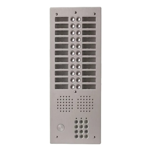 [EVI-UHRCL2022] Platine aluminium HAUT-RISQUE audio 22 appels 2 rangées avec clavier