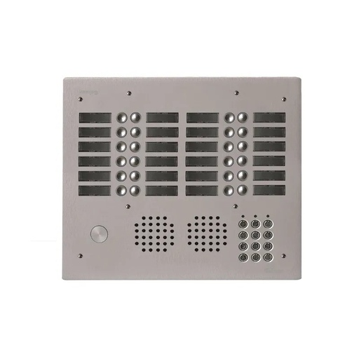 [EVI-UHRCL4024] Platine aluminium HAUT-RISQUE audio 24 appels 4 rangées avec clavier