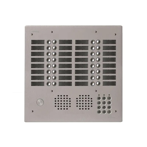 [EVI-UHRCL4032] Platine aluminium HAUT-RISQUE audio 32 appels 4 rangées avec clavier