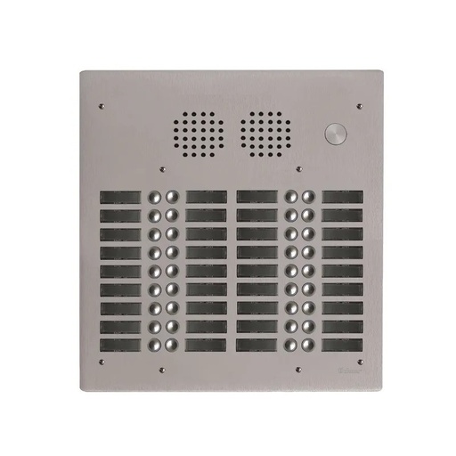 [EVI-UHR4036] Platine aluminium HAUT-RISQUE audio 36 appels 4 rangées