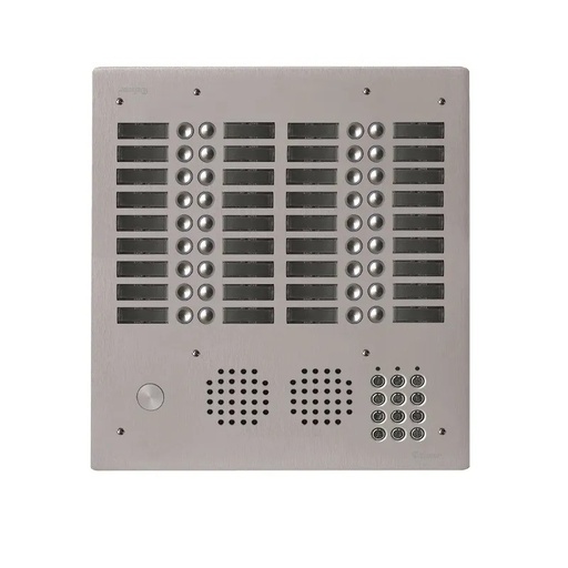 [EVI-UHRCL4036] Platine aluminium HAUT-RISQUE audio 36 appels 4 rangées avec clavier