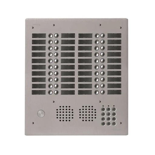 [EVI-UHRCL4040] Platine aluminium HAUT-RISQUE audio 40 appels 4 rangées avec clavier