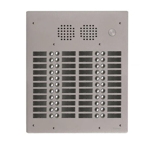 [EVI-UHR4044] Platine aluminium HAUT-RISQUE audio 44 appels 4 rangées