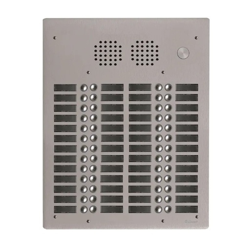 [EVI-UHR4052] Platine aluminium HAUT-RISQUE audio 52 appels 4 rangées