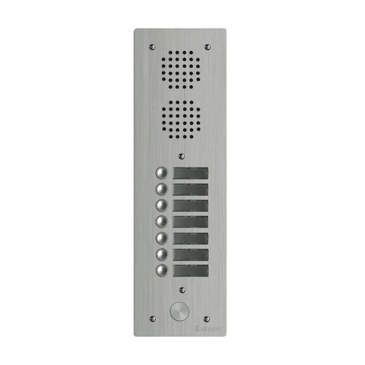 [EVI-UHR1007] Platine aluminium HAUT-RISQUE audio 7 appels 1 rangée