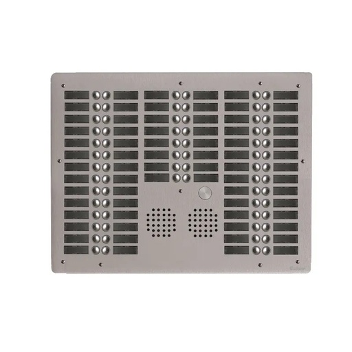 [EVI-UHR6072] Platine aluminium HAUT-RISQUE audio 72 appels 4 rangées