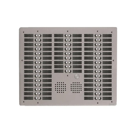 [EVI-UHR6078] Platine aluminium HAUT-RISQUE audio 78 appels 4 rangées