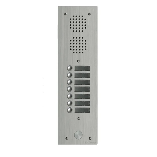 [EVI-UHR1008] Platine aluminium HAUT-RISQUE audio 8 appels 1 rangée