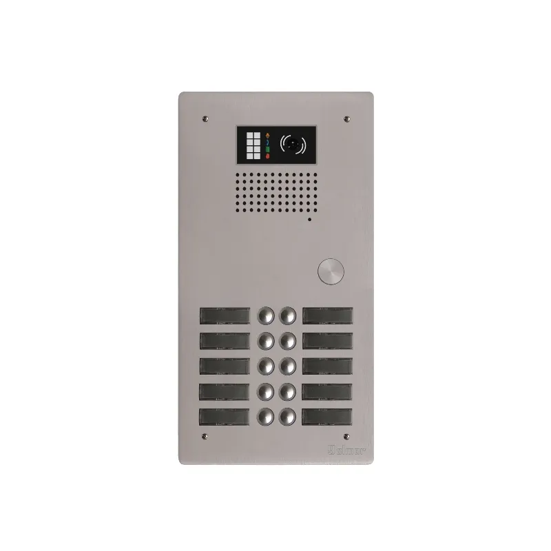 [EVI-GTV62/210] Platine aluminium HAUT-RISQUE audio/vidéo  (GB2)  10 boutons 2 rangées 