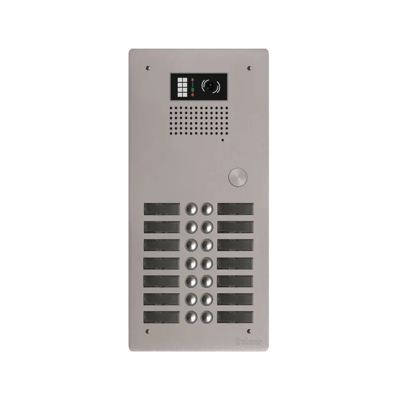 [EVI-GTV62/214] Platine aluminium HAUT-RISQUE audio/vidéo  (GB2)  14 boutons 2 rangées 