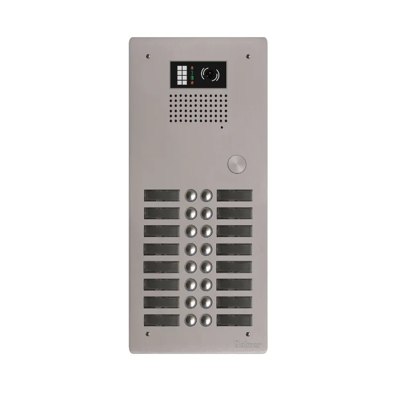 [EVI-GTV62/216] Platine aluminium HAUT-RISQUE audio/vidéo  (GB2)  16 boutons 2 rangées 