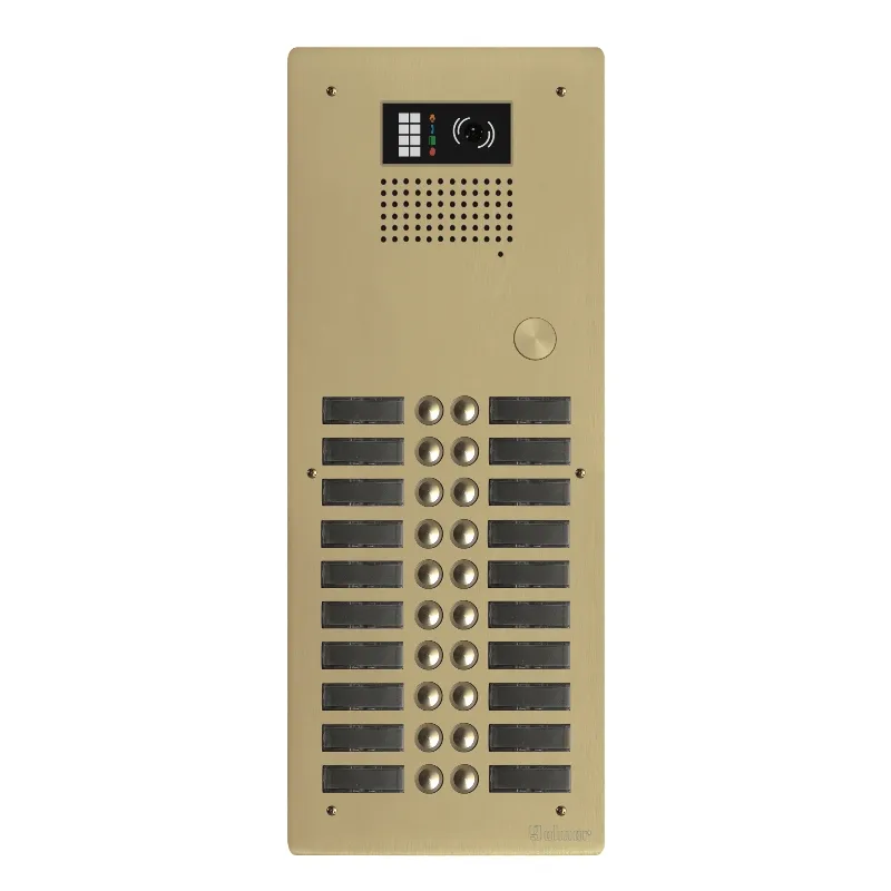 [EVI-GTV62/220CH] Platine aluminium HAUT-RISQUE audio/vidéo  (GB2)  20 boutons 2 rangées  Anodisée Champagne