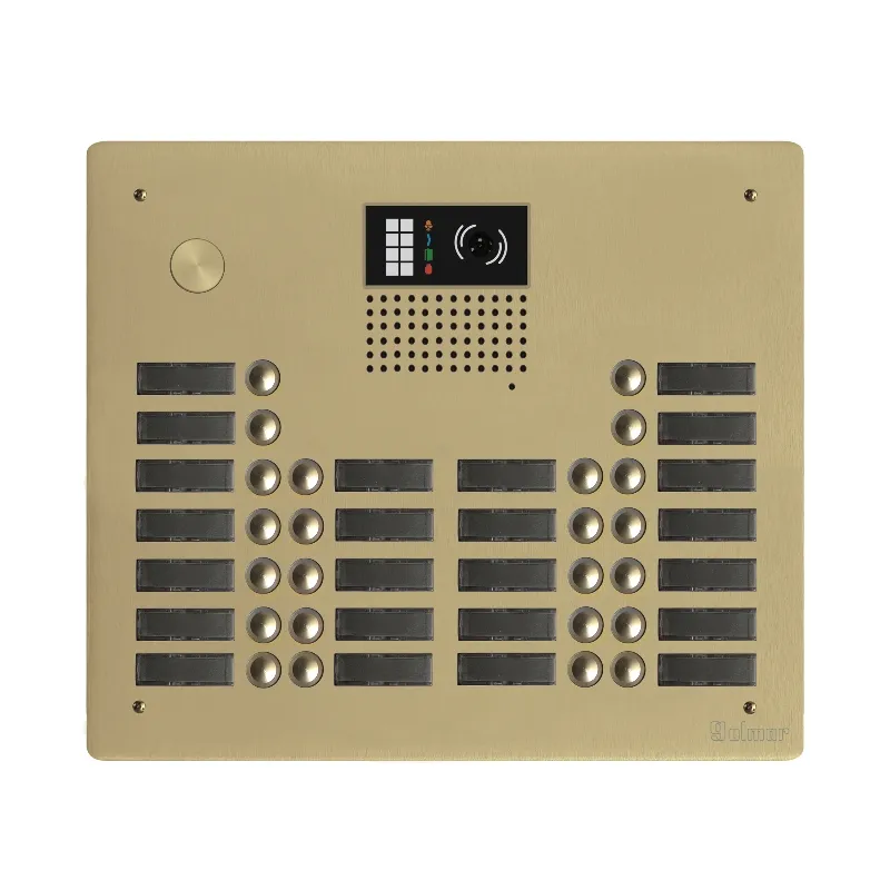 [EVI-GTV62/424CH] Platine aluminium HAUT-RISQUE audio/vidéo  (GB2)  24 boutons 4 rangées Anodisée Champagne