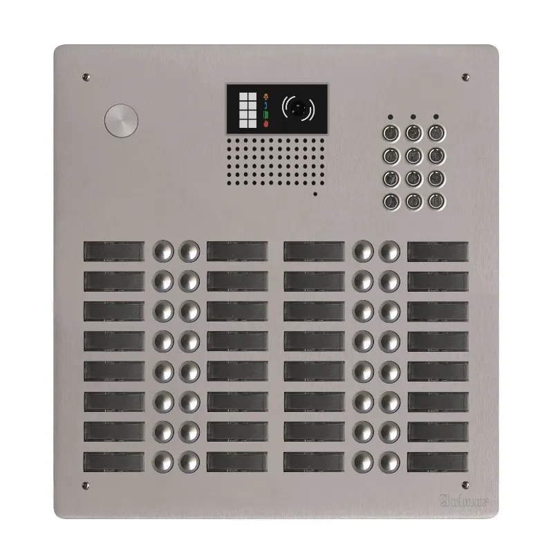 [EVI-GTV62CL/432] Platine aluminium HAUT-RISQUE audio/vidéo  (GB2)  32 boutons 4 rangées + clavier 