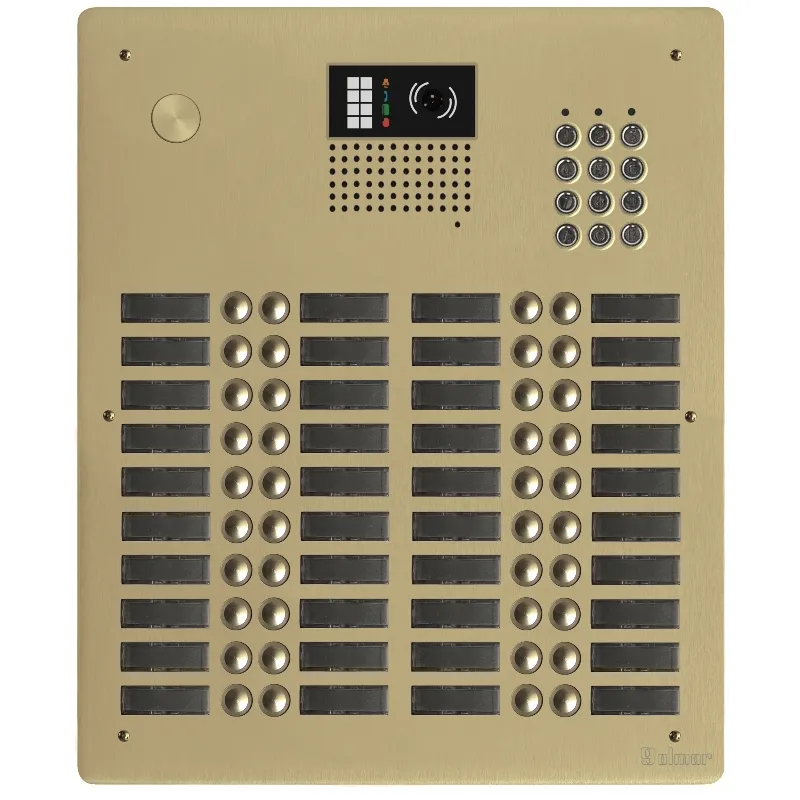 [EVI-GTV62CL/440CH] Platine aluminium HAUT-RISQUE audio/vidéo  (GB2)  40 boutons 4 rangées + clavier  Anodisée Champagne