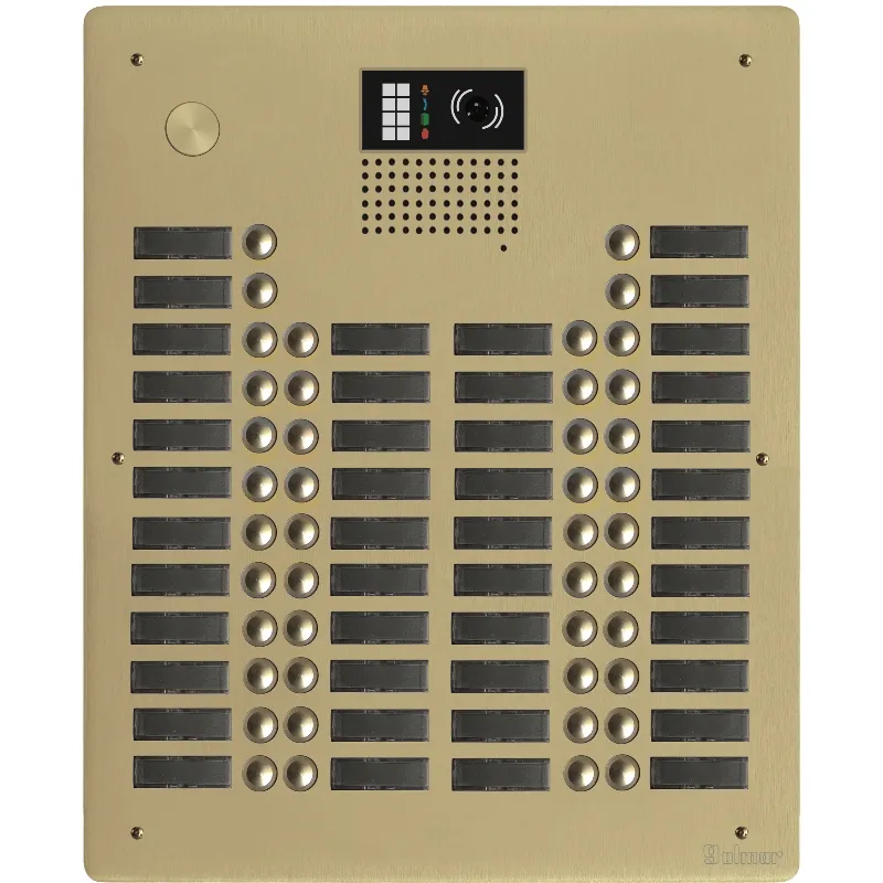 [EVI-GTV62/444CH] Platine aluminium HAUT-RISQUE audio/vidéo  (GB2)  44 boutons 4 rangées  Anodisée Champagne