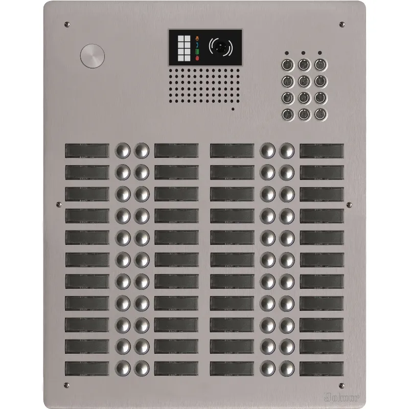 [EVI-GTV62CL/444] Platine aluminium HAUT-RISQUE audio/vidéo  (GB2)  44 boutons 4 rangées + clavier 
