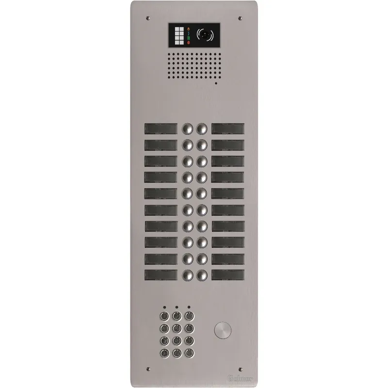 [EVI-GTV62CL/220] Platine aluminium HAUT-RISQUE audio/vidéo (GB2)   20 boutons 2 rangées + clavier